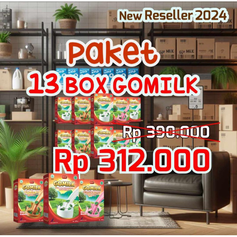 

[Diskon 20%] PAKET RESELLER 11 PCS GOMILK SUSU ETAWA PLUS HERBAL BEBAS PILIH VARIAN TULIS DI CATATAN SAAT CEKOUT