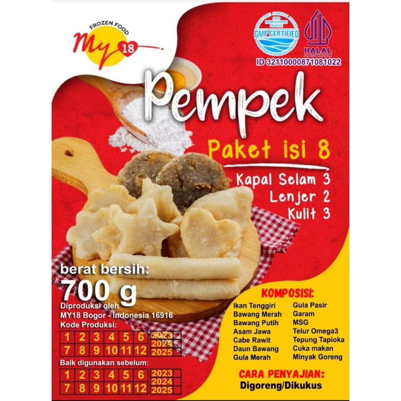 

Pempek Palembang / Pempek siap masak / pempek beku siap masak/Frozen food