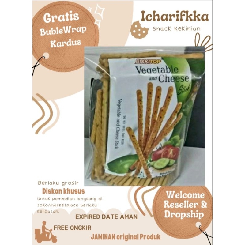 

promo 5.5 ready stok BISKUITOP VEGETABLE snack kiloan original SIAP KIRIM EXPIRED panjang dijamin AMAN