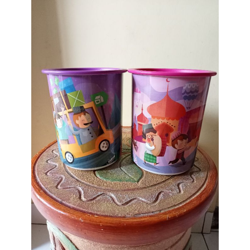 Art Deco Canister Tupperware / Toples Motif