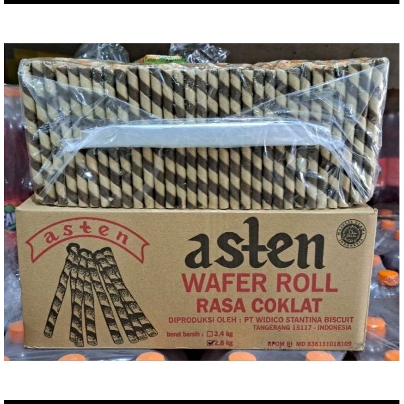 

Astor Asten Wafer Roll Coklat 1 Dus isi 2,8kg