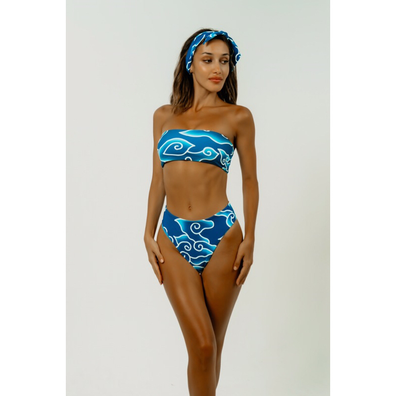 Banda Bandeu Top & Neira Highwaist Bottom Bikini - Batik Mega Mendung