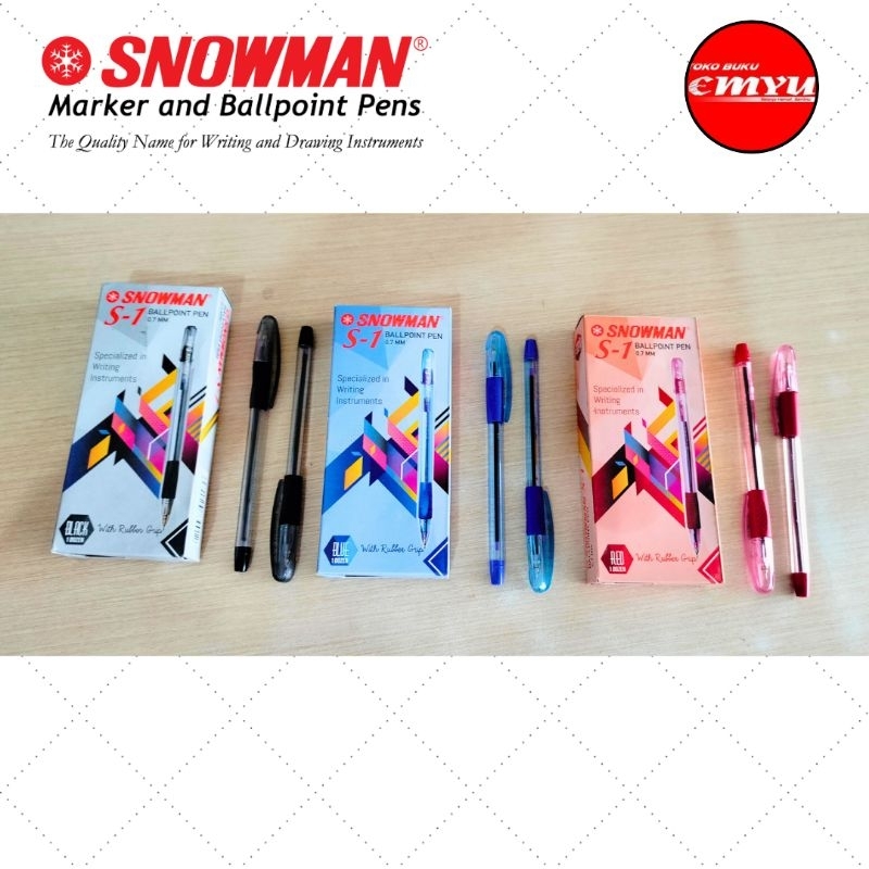 

Snowman Pulpen S1 0,7 mm Isi 12pcs