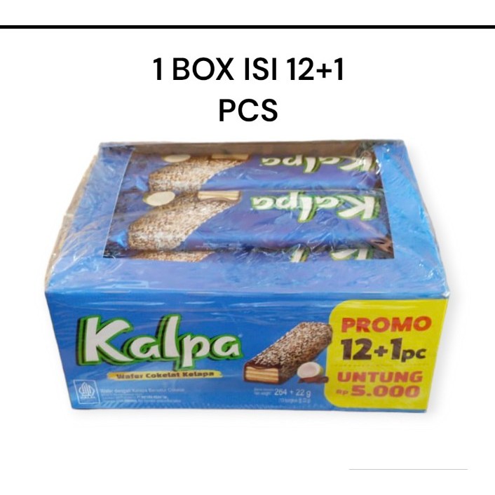 

KALPA Wafer Coklat Kelapa 1 Box Isi 12+1Pcs