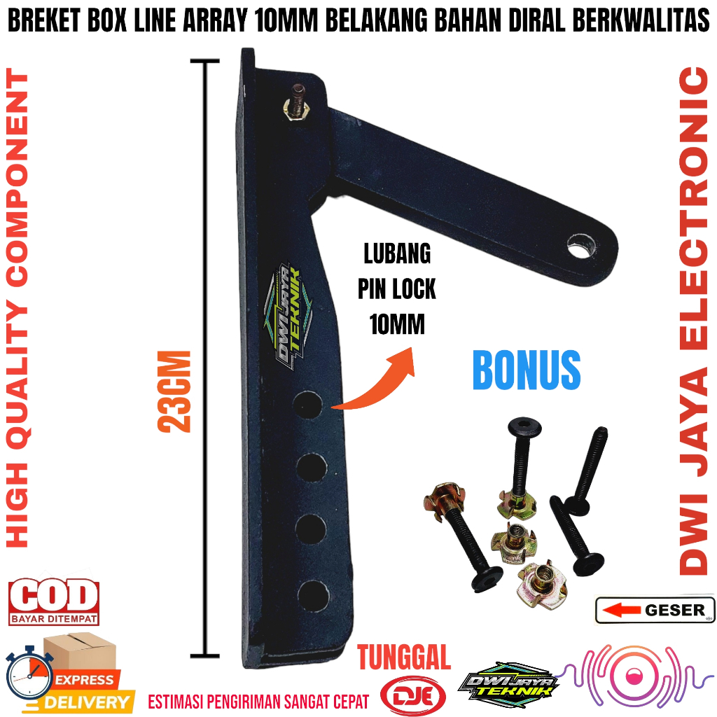 Bracket BOX LINE ARRAY 10 inch (BELAKANG) / Breket Gantung Bahan Diral