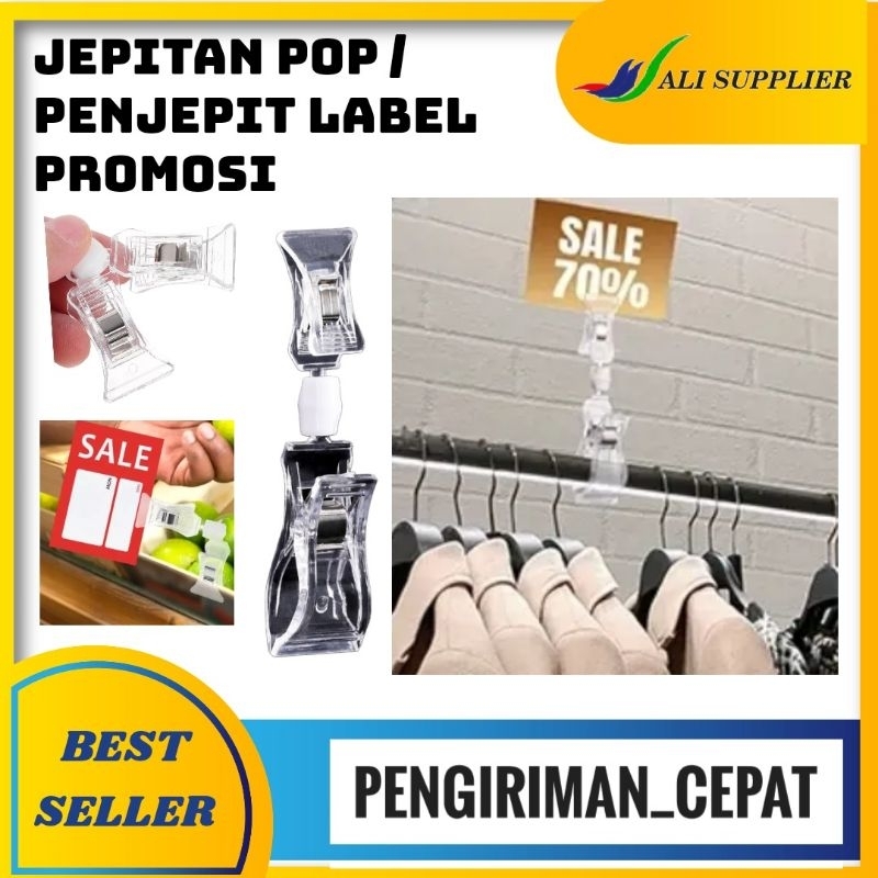 JEPIT POP DISKON / JEPITAN MAKANAN / JEPIT POP MAKANAN / PENJEPIT PROMOSI / HANGER PROMOSI/ GANTUNGA