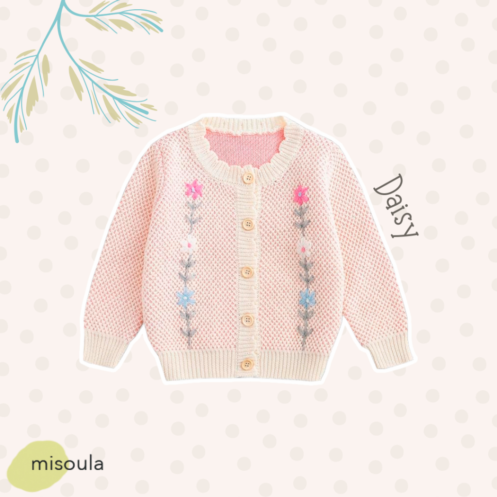Misoula - Daisy Cardigan | Cardigan Anak Perempuan | Cardigan Bayi | Atasan Anak Perempuan | Jaket A