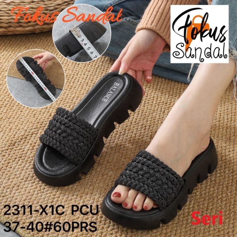Sandal Wanita Slop Kepang jelly Balance 2311-1B