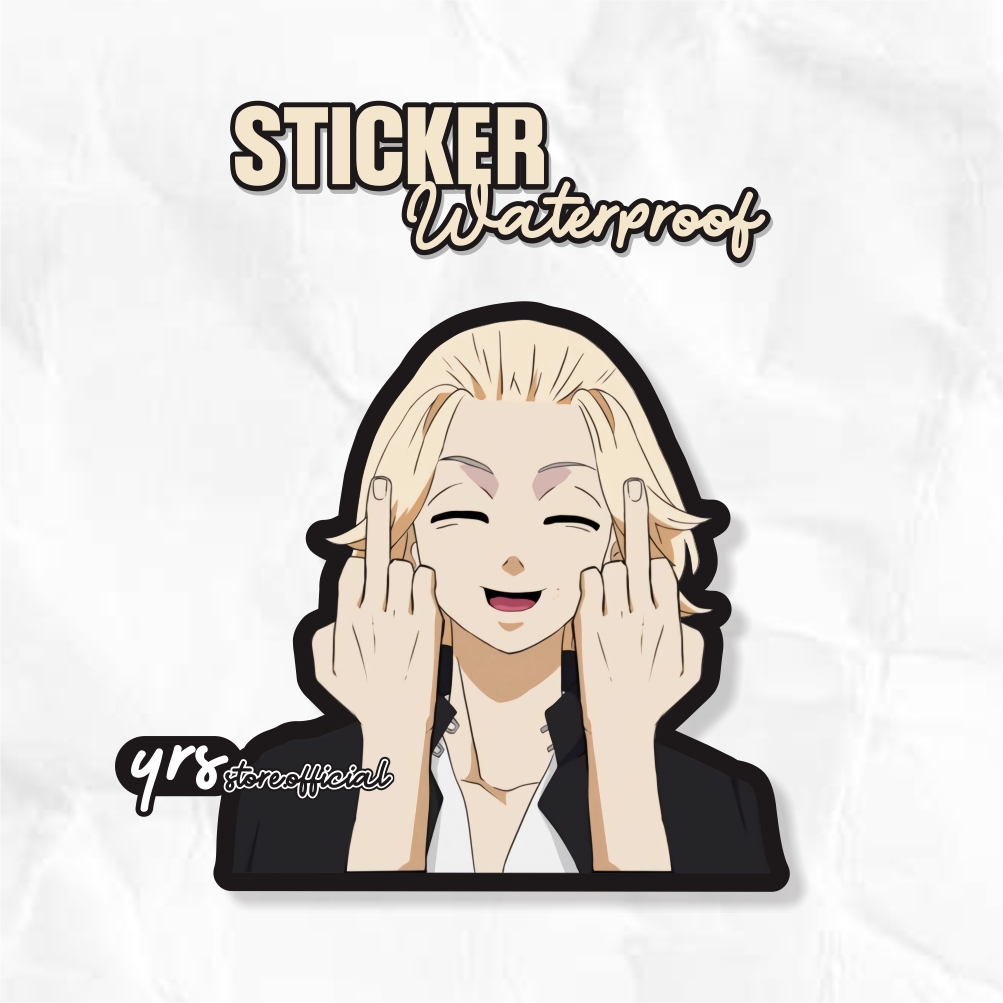 

Sticker Anime Tokyo Revenger Mikey / Sticker Anime Waterproof Max Decal Ukuran +- 7 x 6,9 cm