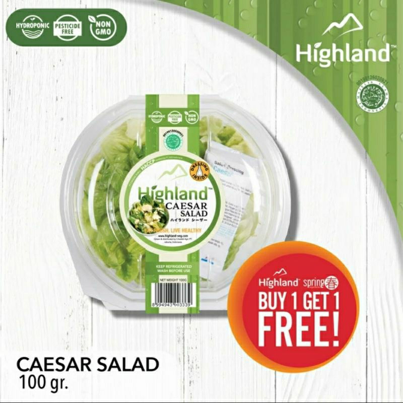 

Salad Caesar Salad+ Dressing Highland 100gr