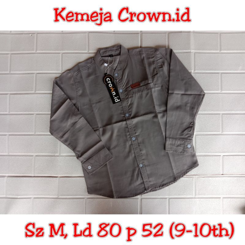 kemeja lengan panjang anak crown.id
