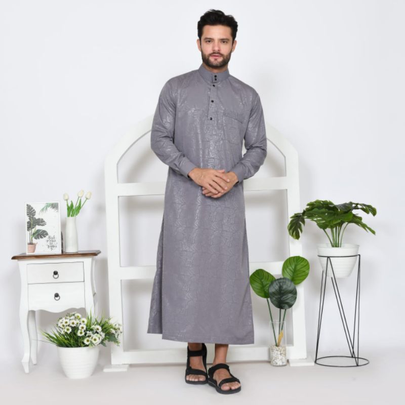 Jubah Pria Embos - Jubah Pria Gamis Pria Dewasa -Jubah Pria motif Embos terbaru