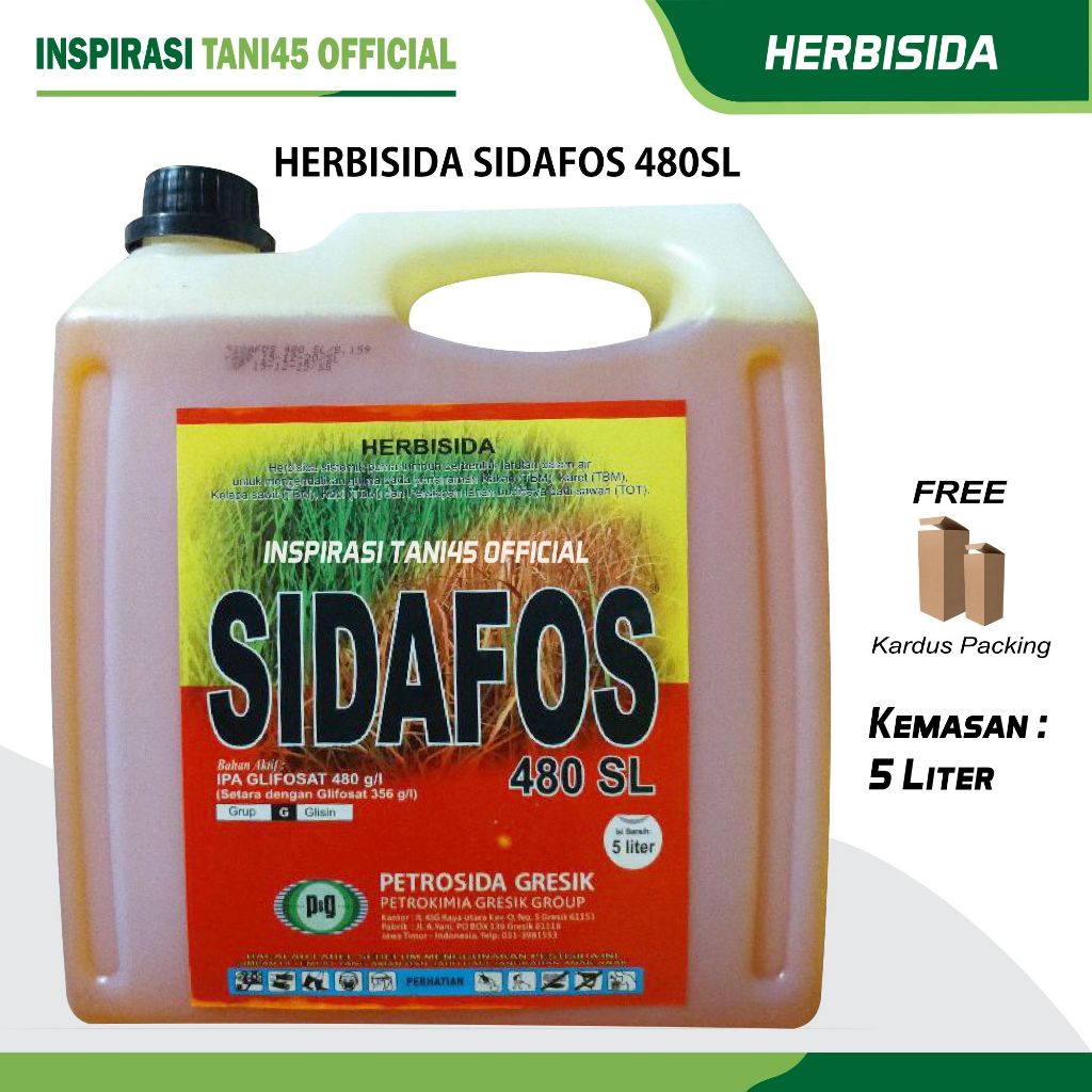 Sidafos 5 liter/Herbisida Sidafos 480 SL 5 liter/Racun Rumput Sidafos 5 liter