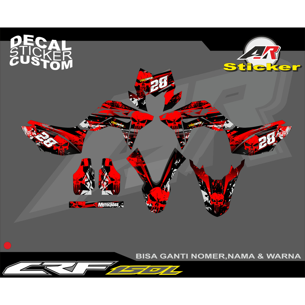 STRIPING MOTOR DECAL MOTOR CRF 150/CRF150L/DECAL CRF/STRIPING CRF