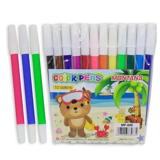 

ALT - Spidol Warna Murah Amanda Montana Golden 12 Warna - Colour Pen