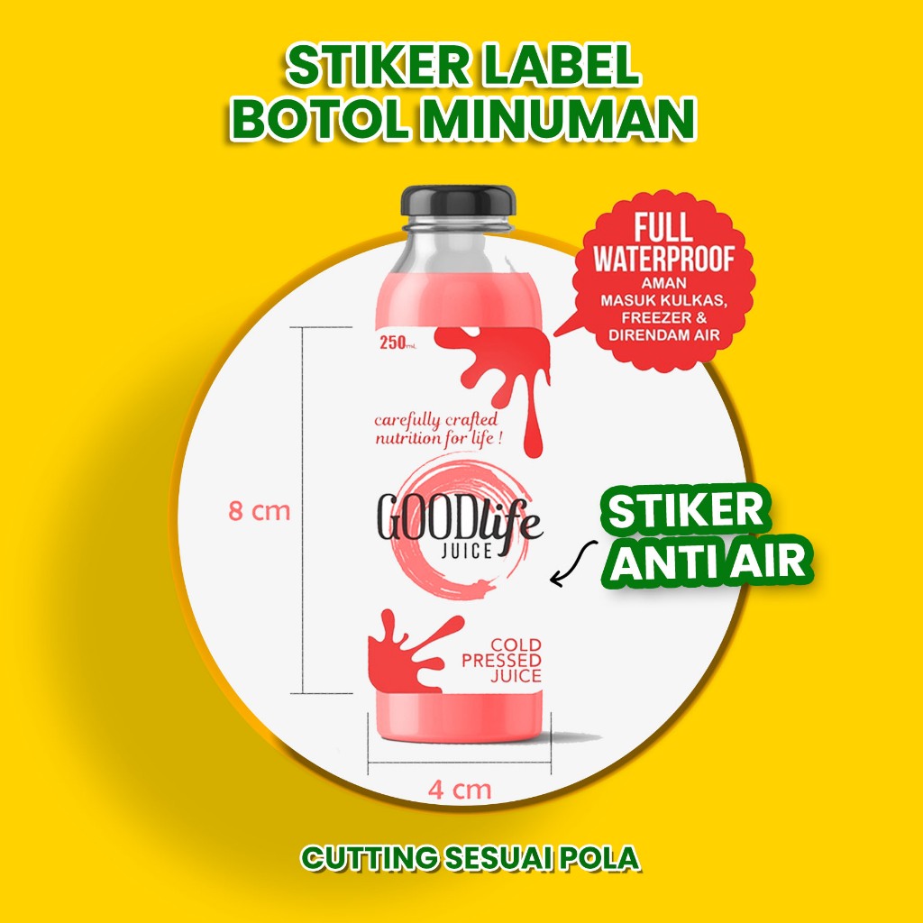 

Cetak Stiker Label Botol Minuman Kopi / Tea / Jamu custom