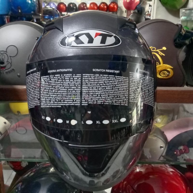 HELM KYT R-10 SOLID ORIGINAL - HELM FULL FACE - KYT R10 ORIGINAL ASLI