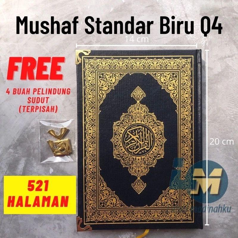 AL-QURAN MUSHAF STANDAR BIRU NAVY (Q4)UKURAN BUKU TULIS A5 100% ORIGINAL CETAKAN MALIK FAHD, MADINAH