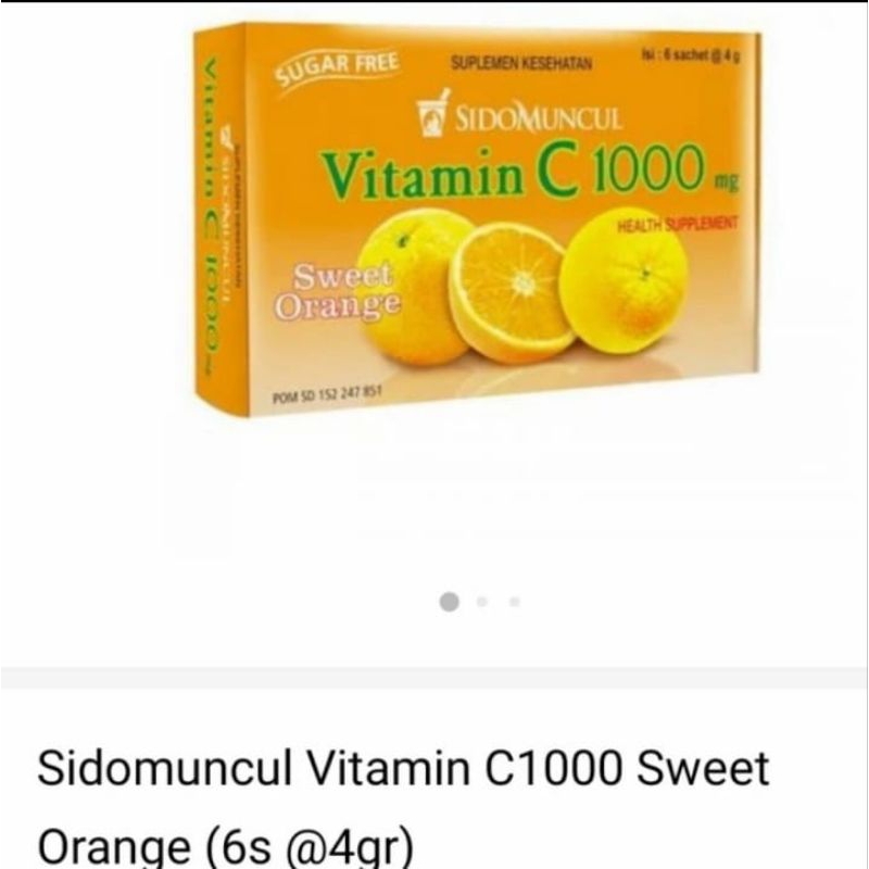 vitamin c 1000 serbuk sidomuncul 1 kotak 6 sachet