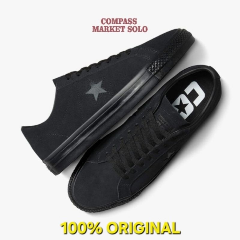 [ORIGINAL 100%] CONVERSE ONE STAR PRO FULL BLACK | ALL BLACK RESMI PT. MAP