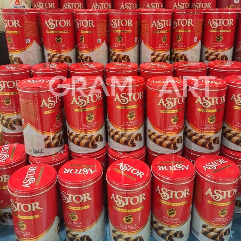 ASTOR Kaleng Double Cokelat 330 Gram Kue Kaleng Lebaran Coklat