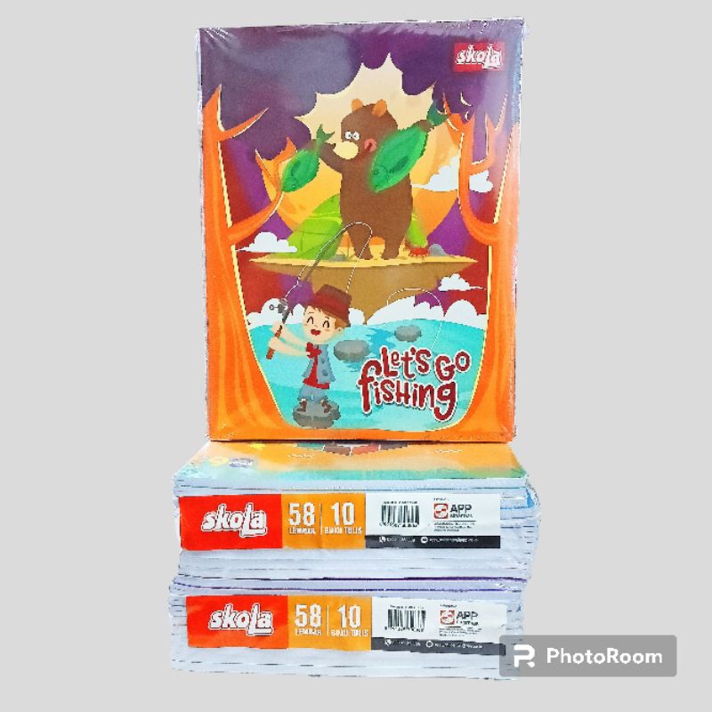 

RB [1pack] Buku Tulis Sidu Merek SKOLA 58 Lembar 10 Buku