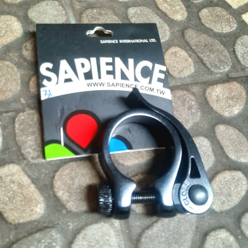 SEATCLAMP KLEM TIANG SADEL 31.8 mm SAPIENCE ALLOY HITAM