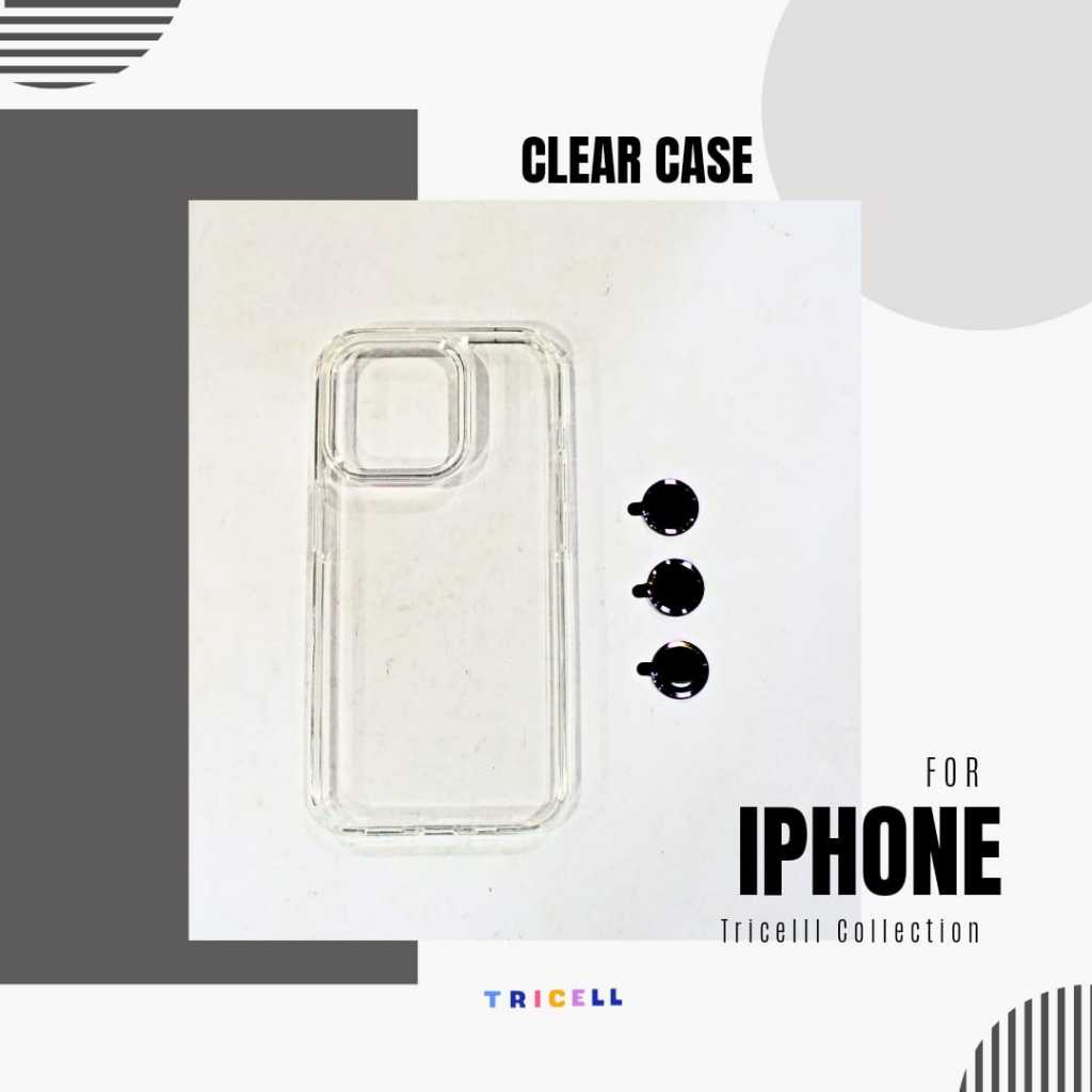 CASE IPHONE 11 13 14 PRO 15 PRO Softcase clear model fuze plus ring camera rainbow