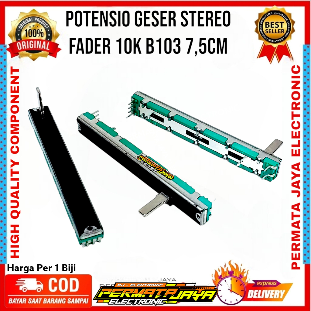 Fader Mixer Potensio Geser Stereo 7.5 cm 10k B103 Original Mixer BEHRINGER