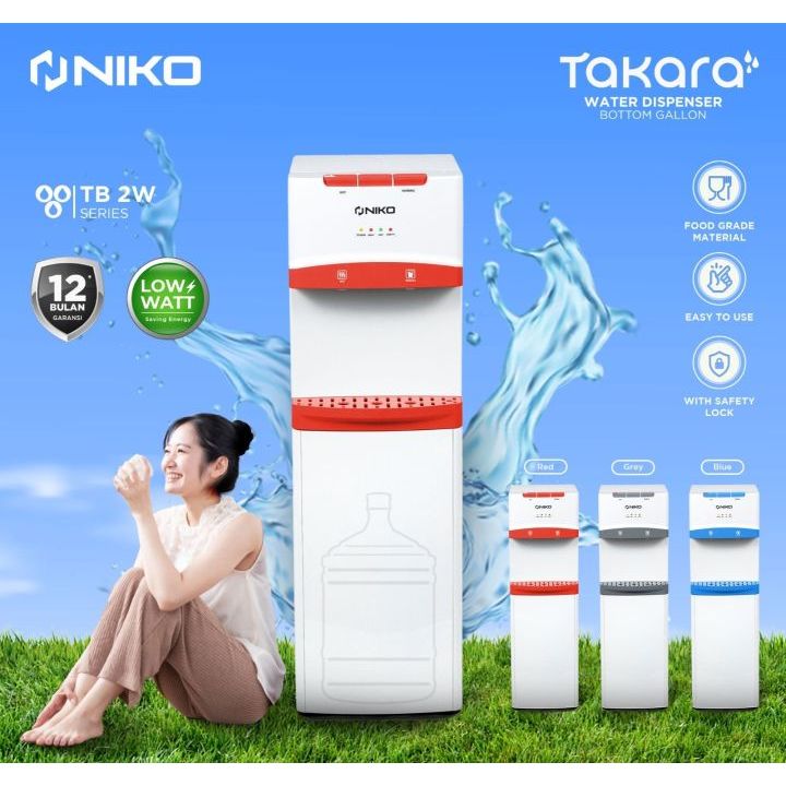 DISPENSER AIR NIKO - DISPENSER GALON BAWAH - Dingin Es Dan Hot - Water Dispenser - DISPENSER HOT COO