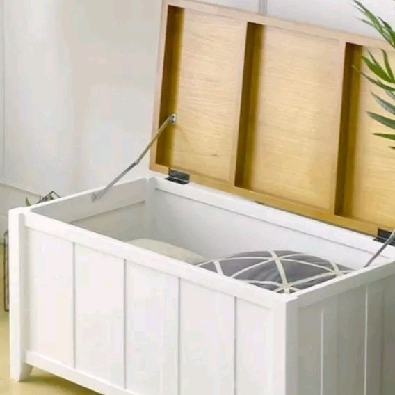 Wooden box storage aesthetic Bench / Kotak penyimpanan besar untuk mainan, toys, perkakas dll