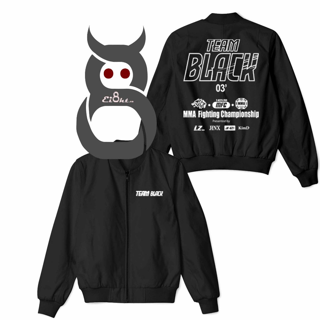 Jaket Bomber Team Black Jinx Jaekyung |Team Black Gym Manhwa Jinx