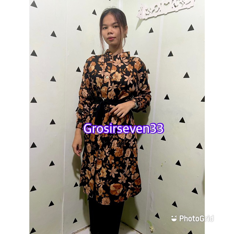 SETELAN TUNIK RAYON BUNGA LD 110cm/SETELAN TUNIK RAYON MIX CRINKLE/SETELAN WANITA TERLARIS