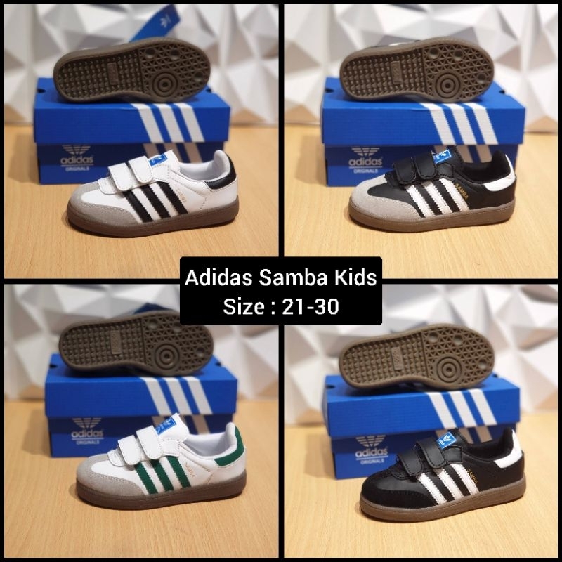 Sepatu Anak Laki Perempuan Adidas Samba Velcro OG kids Original Premium Quality