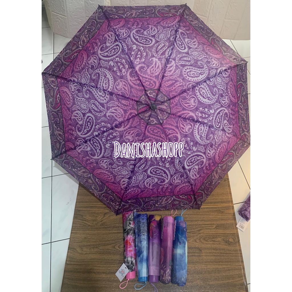 payung lipat 3 nagoya motif bunga. payung lipat nagoya