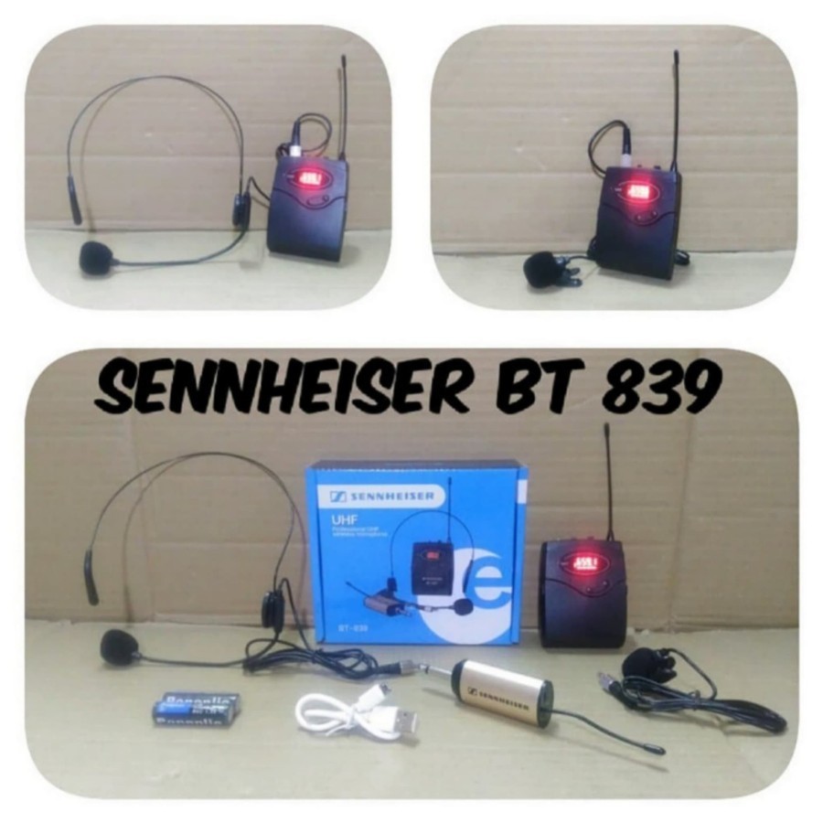 Mic Wireless Sennheiser BT 839 BT839 Clipon Jepit dada Imam Senam
