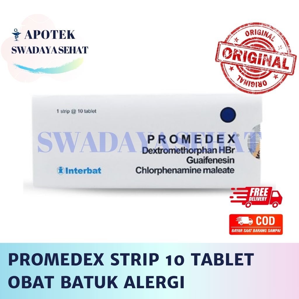 PROMEDEX STRIP 10 Tablet - Obat Batuk Alergi Kering Berdahak