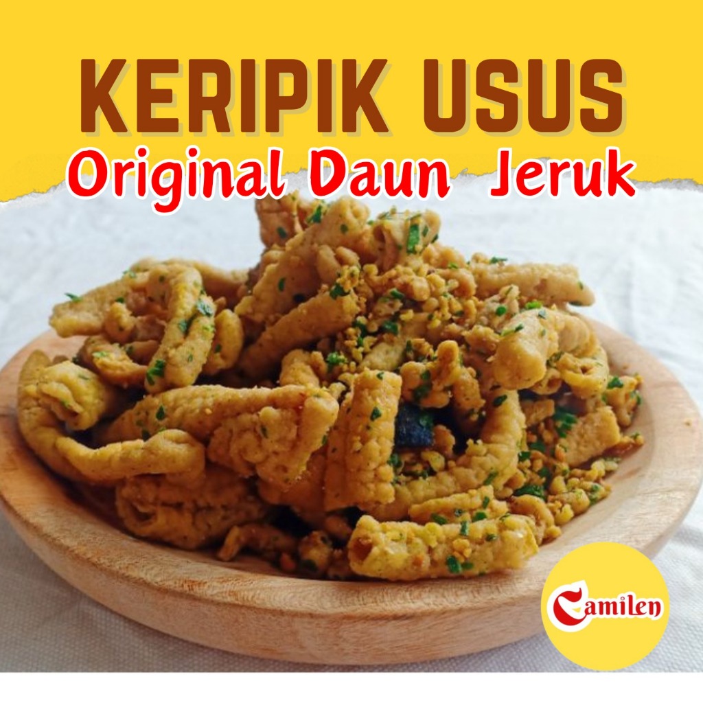 

Keripik Usus Crispy Original Daun Jeruk Camilen