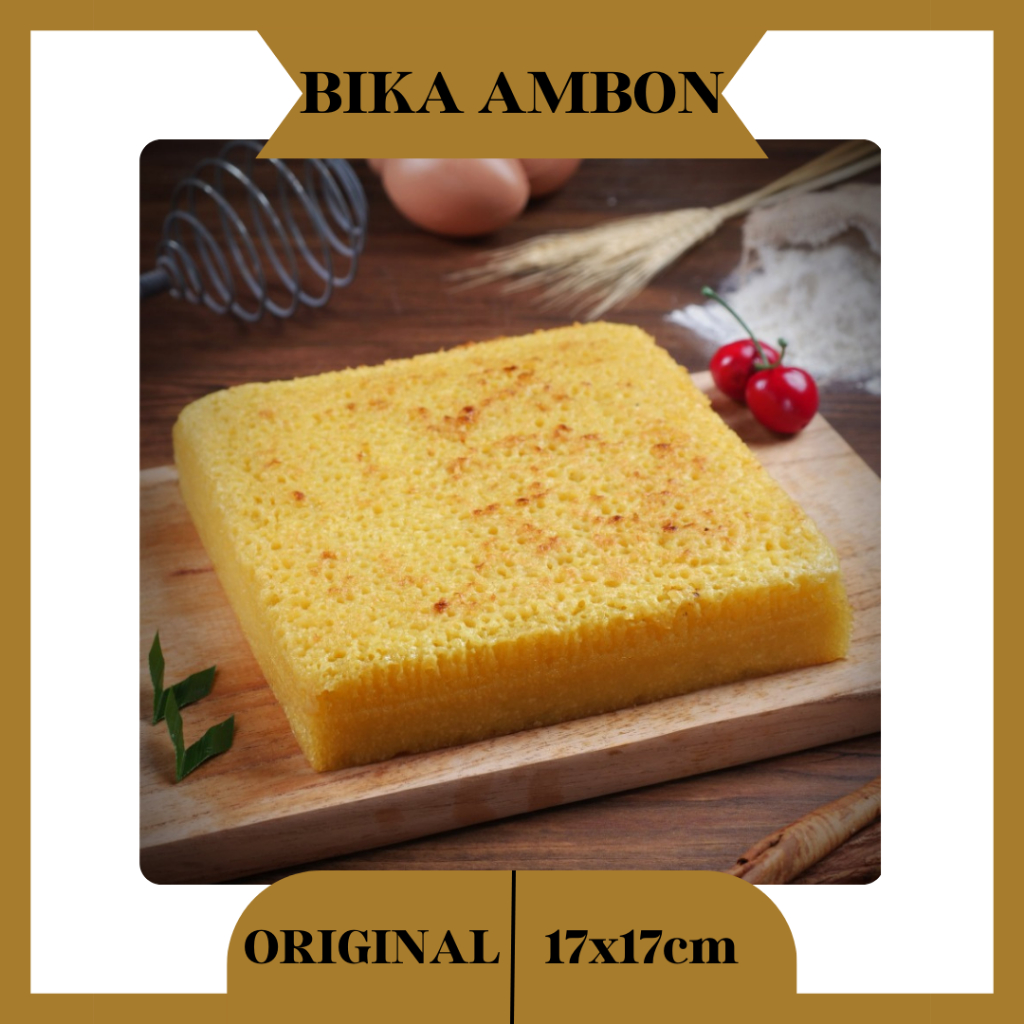 

Bika Ambon / Bikang Ambon Original Khas Medan Ukuran 17 x 17 / Kue Sarang Semut