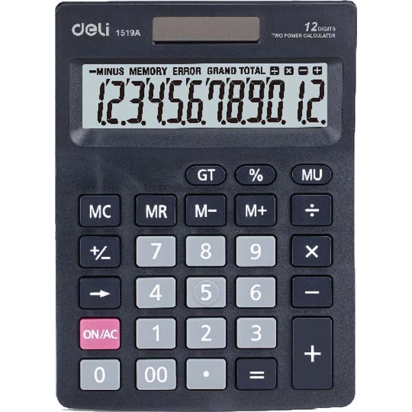 

Deli Kalkulator/Desktop Calculator Plastic-12 digits (BLACK) E1519A