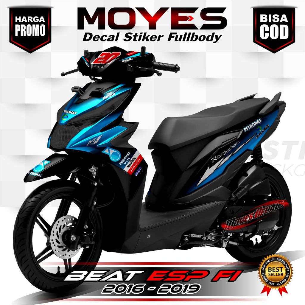 (COD) Decal Beat CBS 2023 // Decal Beat ISS 2021 // Stiker Beat Deluxe Full Body Petronas