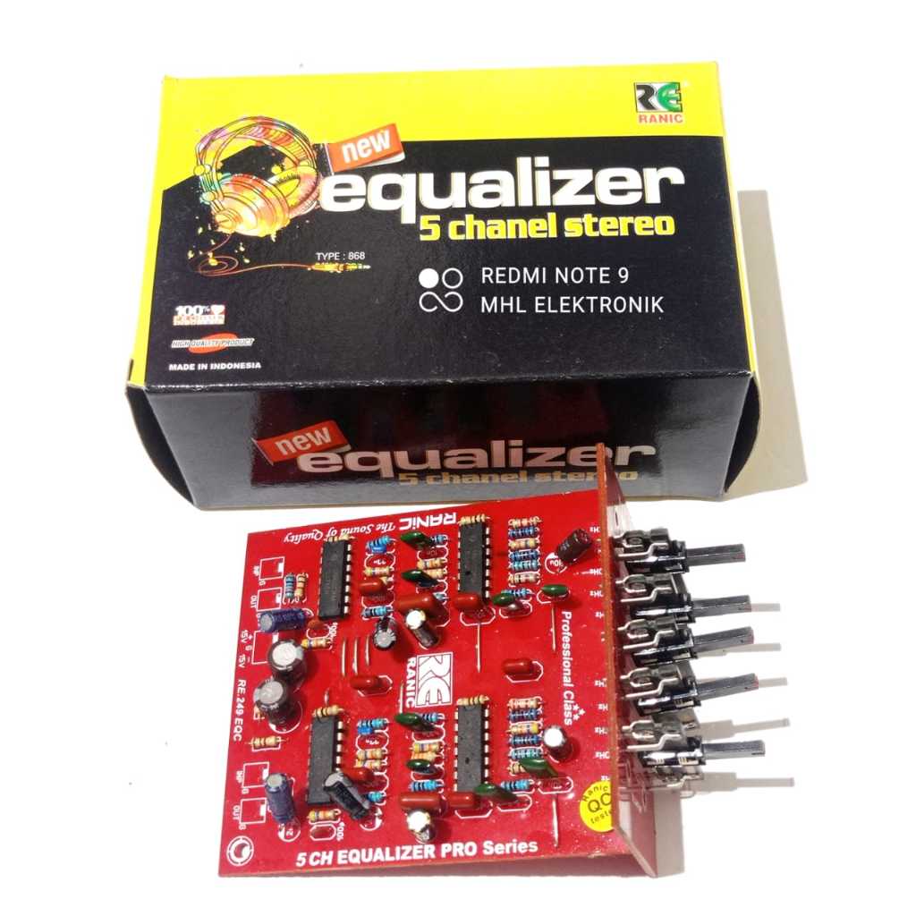 KIT EQUALIZER STEREO 5 CH EQUALISER 5 CHANNEL RANIC