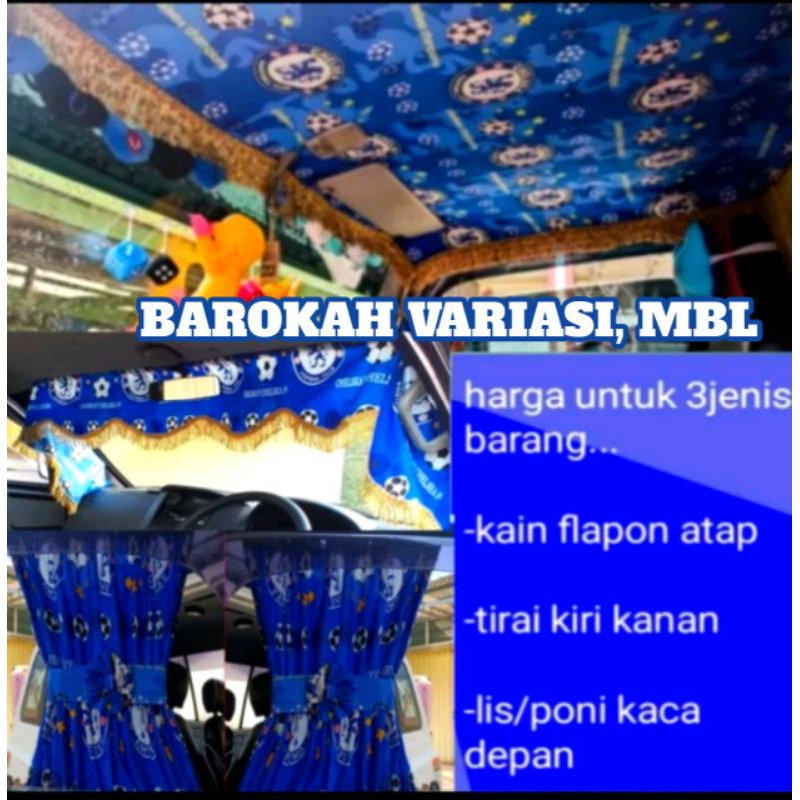 kain plafon mobil 1set murah 3jenis barang/gorden mobil/Lis kaca depan mobil/variasi interior mobil 