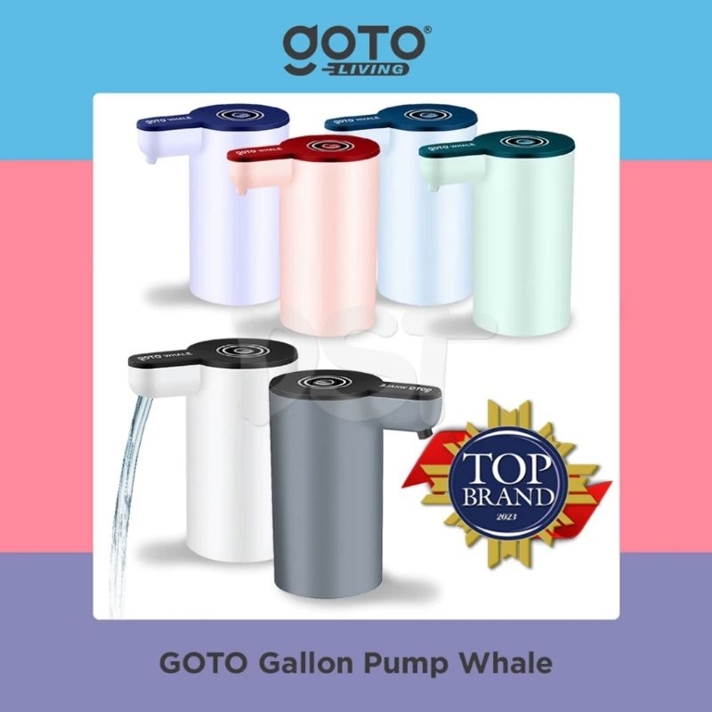 Pompa Galon Air Minum Dispenser Wireless Rechargeable GOTO Whale