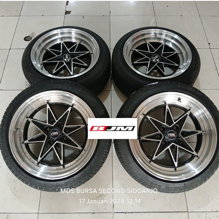 VELG MOBIL BEKAS HSR STARLIGHT  RING 16 LEBAR 7,5/8,5 PCD 4X100-4114 ET 35/30 B/P +BAN PHI 185/195 5