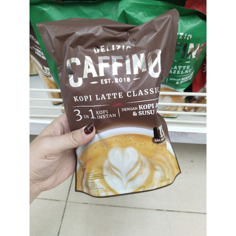 

Delizio Caffino Latte Classic Choco Hazelnut Moca Kopi Instant