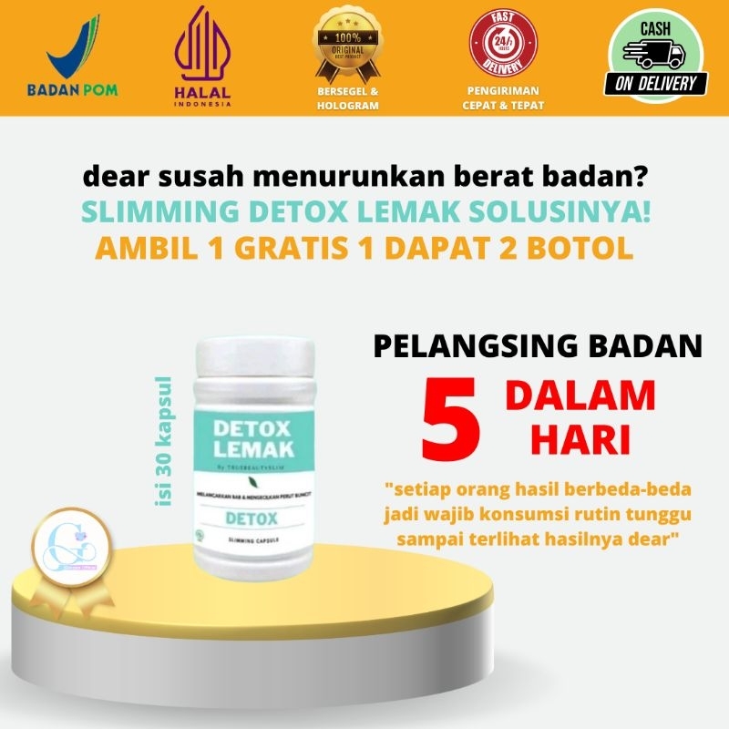 Obat Diet Herbal Ampuh - Pelangsing Badan - Peluntur Lemak Dan Pengecil Perut Buncit TBS Detox By Truebeautyslim