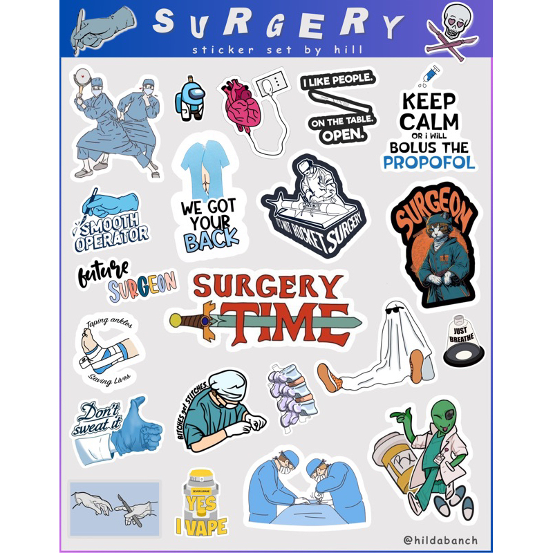 

STICKER SURGERY - Sticker Kedokteran Bedah for Ipad Tablet Laptop