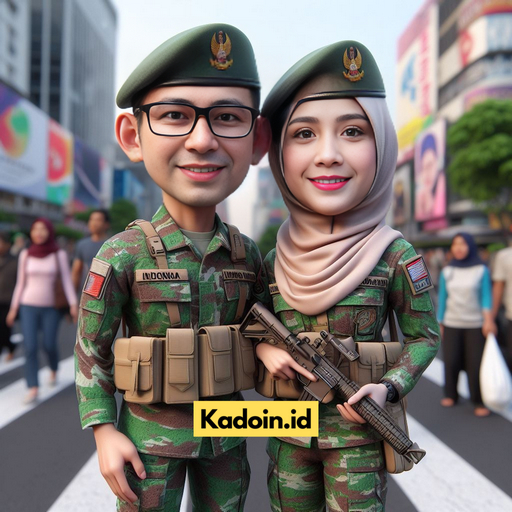 Jasa Edit Karikatur AI Tentara Untuk Kado Ulang Tahun/Wisuda/Anniversary/Pernikahan dll