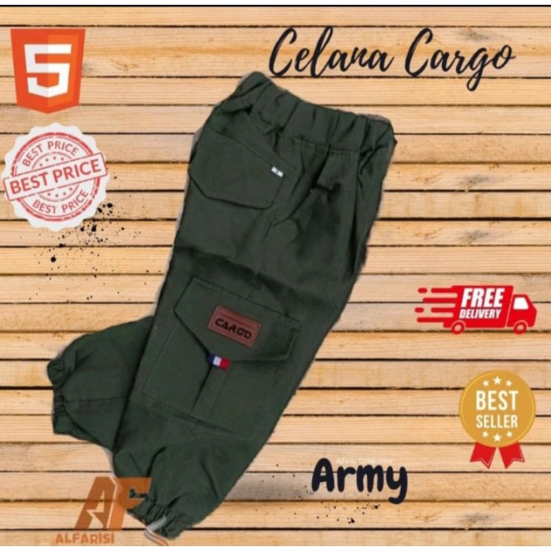Celana Chino anak Panjang Laki laki harian Celana Cargo JOGER umur 1 2 3 4 5 6 7 8 9 10 Cewe cowo Un